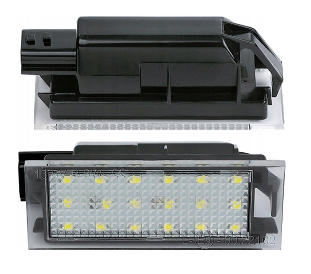 LED numura apgaismojums, AutoTune, Renault Clio III, Clio IV, Fluence, Kadjar, Kangoo, Laguna II, Laguna III, Master II, Master III, Megane II, Megane III, Thalia II, Trafic III cena un informācija | Automašīnu spoguļi, restes, lukturi | 220.lv