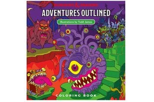 Dungeons & Dragons (D&D) Adventures Outlined Coloring Book цена и информация | Книжки - раскраски | 220.lv