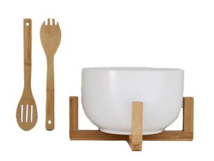 Бамбуковая подставка с чашей и инструментами цена и информация | Посуда, тарелки, обеденные сервизы | 220.lv