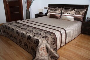Stepēts gultas pārklājs Mariall NM28-A, smilškrāsas - brūns, 260 x 240 cm cena un informācija | Gultas pārklāji, pledi | 220.lv
