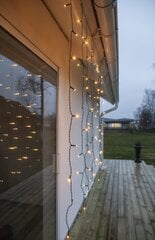 LED aizkars 1,3 x 2 m, silti balts цена и информация | Гирлянды | 220.lv