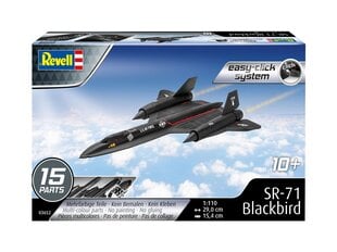 Сборная пластиковая модельRevell - SR-71 Blackbird (easy-click), 1/110, 03652 цена и информация | Kонструкторы | 220.lv
