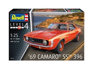 Revell - '69 Camaro SS 396, 1/25, 07712 cena un informācija | Konstruktori | 220.lv