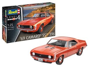 Сборная пластиковая модель Revell - '69 Camaro SS 396, 1/25, 07712 цена и информация | Конструкторы и кубики | 220.lv