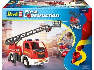 Сборная пластиковая модель Revell - First Construction Fire engine ladder truck, 1/20, 00914 цена и информация | Kонструкторы | 220.lv