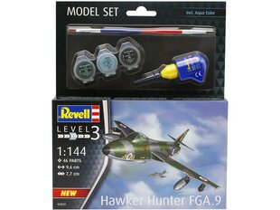 Сборная пластиковая модель Revell - Hawker Hunter FGA.9 подарочный набор, 1/144, 63833 цена и информация | Конструкторы и кубики | 220.lv