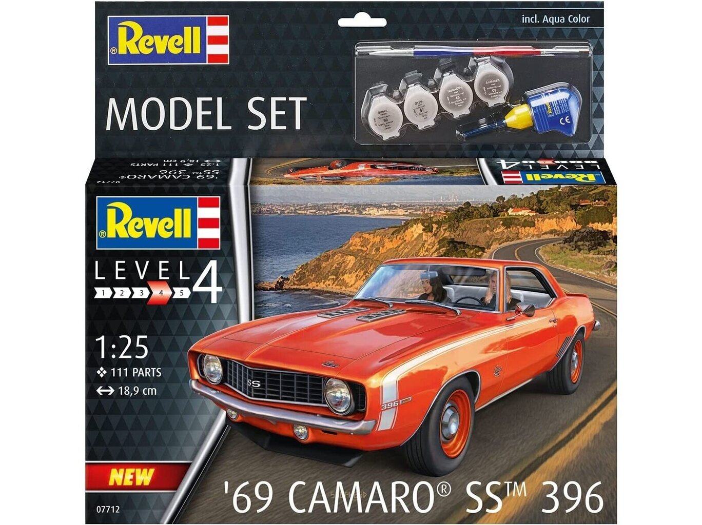 Revell - '69 Camaro SS 396 dāvanu komplekts, 1/25, 67712 цена и информация | Konstruktori | 220.lv