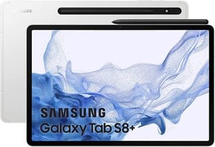 Планшет Samsung Galaxy Tab S8+ 5G SM-X806B LTE 128 GB 31.5 cm (12.4") Qualcomm Snapdragon 8 GB Wi-Fi 6 (802.11ax) Android 12 Silver цена и информация | для планшетов | 220.lv