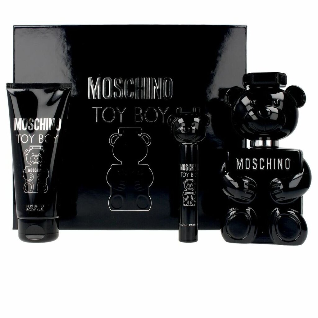 Moschino Toy Boy 3 gab komplekts vīriešiem: parfimērijas ūdeņi 100 ml + smaržūdens 10 ml + dušas želeja 100 ml цена и информация | Parfimēta vīriešu kosmētika | 220.lv