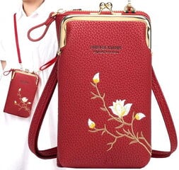 Маленькая женская сумочка-кошелек Т14, красная цена и информация | Женские сумки | 220.lv