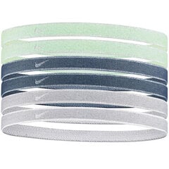 Nike Swoosh Sport galvas lentes 6 gab. N1002008316OS, piparmētru / zils / pelēks cena un informācija | Matu aksesuāri | 220.lv