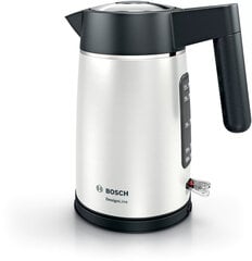 Bosch DesignLine electric kettle 1.7 L 2400 W Black, Silver цена и информация | Электрочайники | 220.lv