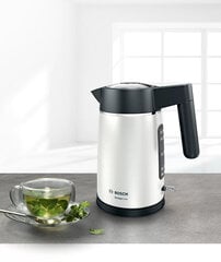 Bosch DesignLine electric kettle 1.7 L 2400 W Black, Silver цена и информация | Электрочайники | 220.lv