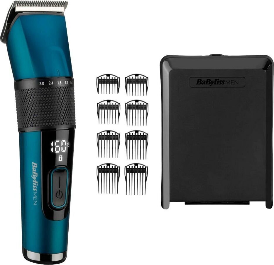 BaByliss Japanese Steel Digital Hair Clipper Black, Teal цена и информация | Matu griežamās mašīnas | 220.lv