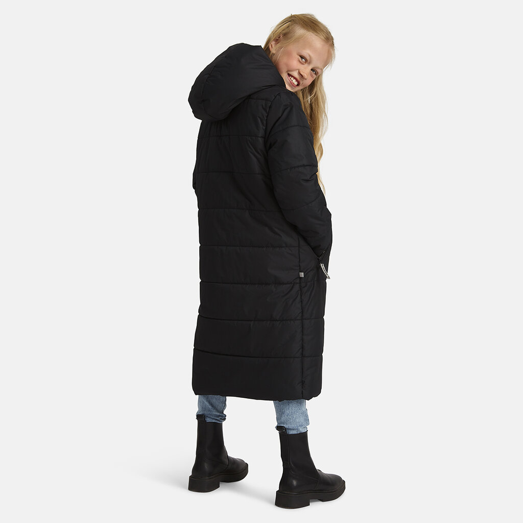Huppa ziemas mētelis meitenēm Nina 300g, melns cena un informācija | Ziemas apģērbs bērniem | 220.lv