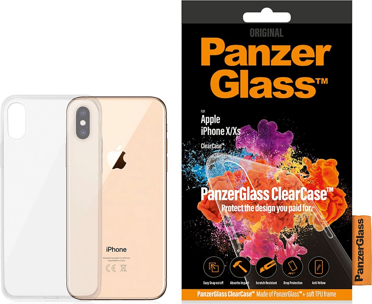 PanzerGlass ClearCase, piemērots iPhone X/Xs, caurspīdīgs цена и информация | Telefonu vāciņi, maciņi | 220.lv