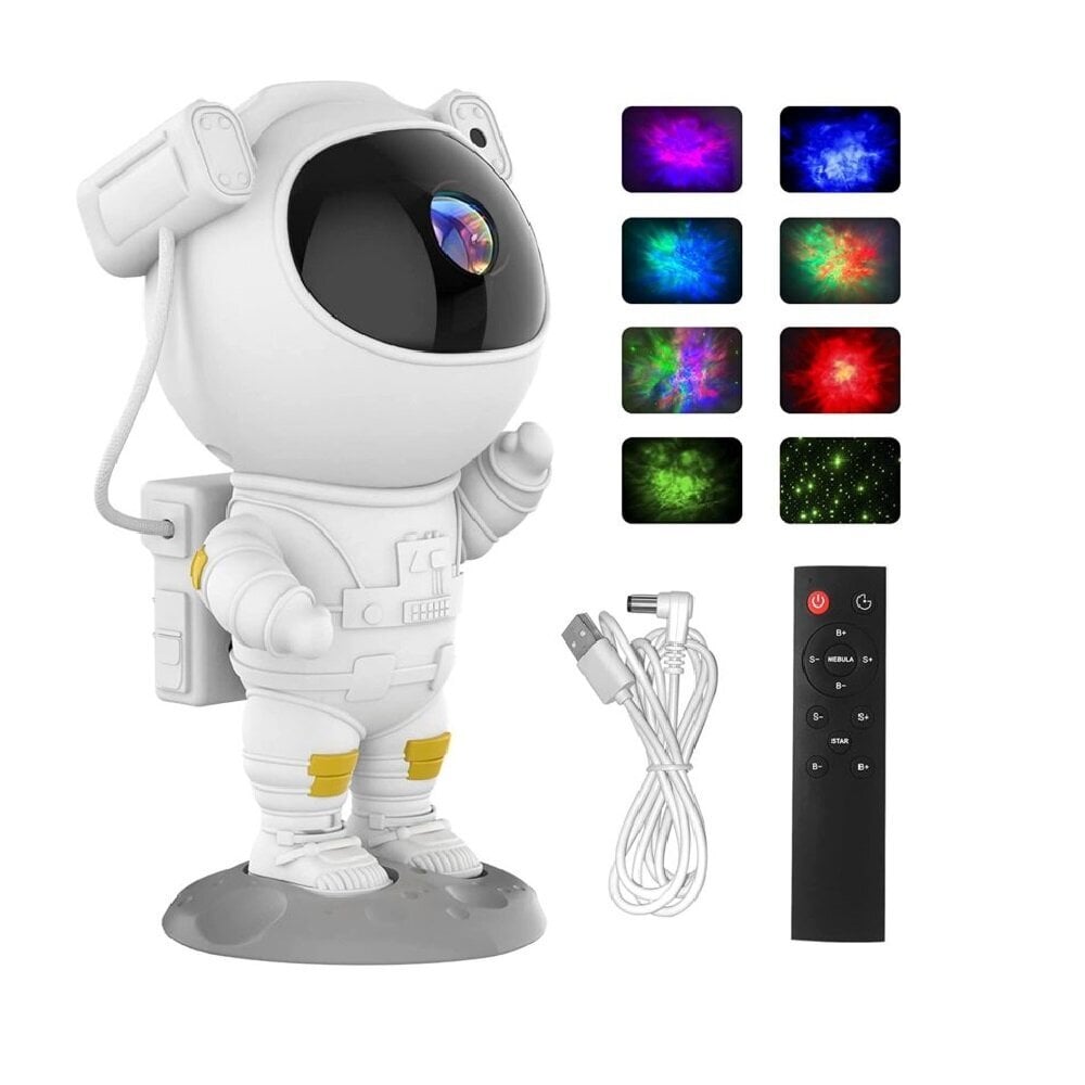 Gaismas efektu astronauts, projektors LED 3D цена и информация | Attīstošās rotaļlietas | 220.lv