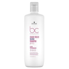 Šampūns Schwarzkopf BC Color Freeze Silver Shampoo, 1000 ml cena un informācija | Šampūni | 220.lv