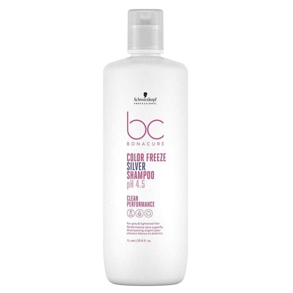 Šampūns Schwarzkopf BC Color Freeze Silver Shampoo, 1000 ml cena un informācija | Šampūni | 220.lv