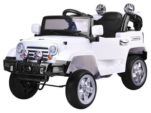 Детский одноместный внедорожник Jeep, белый цена и информация | Электромобили для детей | 220.lv