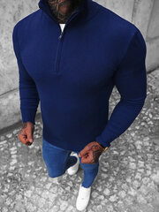 Makar zils džemperis ar rāvējslēdzēju NB/MM6007/5-48549-XXL cena un informācija | Vīriešu džemperi | 220.lv