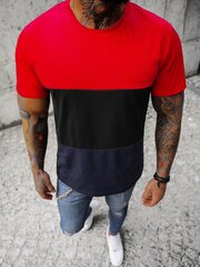 Vīriešu sarkanmelns T-krekls Toler JS/8T87/1Z-48668-XXL cena un informācija | Vīriešu T-krekli | 220.lv