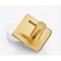 Līmējošais kvadrātveida āķis, zelta krāsā, nerūsējošais tērauds, 1 gab. cena un informācija | Vannas istabas aksesuāri | 220.lv
