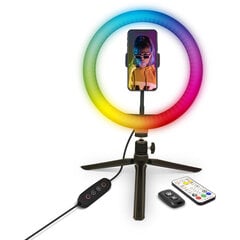 Turētājs ar gredzena LED apgaismojumu YENKEE YSM 710 VLOG, 168 LED, remote, 29 colours цена и информация | Держатели для телефонов | 220.lv