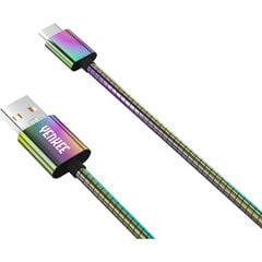 Tērauda vads YENKEE, 2.0 USB A - USB-C, 480 Mbps, 3A, 1m, alumīnija korpuss cena un informācija | Savienotājkabeļi | 220.lv
