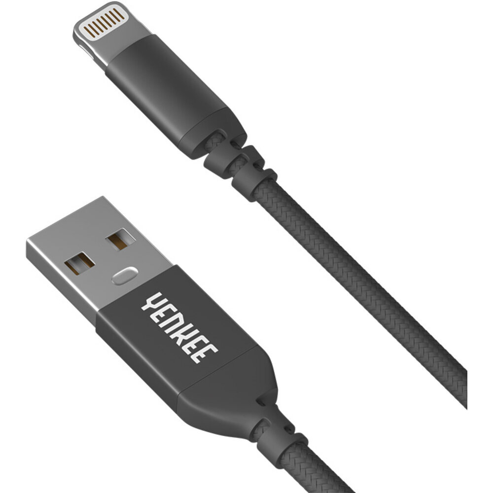 Lādētājs YENKEE, USB-A, 12W + lightning 2.4 A, 1m cena un informācija | Lādētāji un adapteri | 220.lv