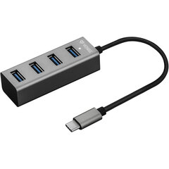 USB koncentrators YENKEE YHB C430, USB A - 4x USB 3.0, 5 Gbps, 0.1m cena un informācija | Adapteri un USB centrmezgli | 220.lv