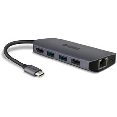 USB centrmezgls 8in1 YENKEE, 3.2 (Gen 1) USB C - 1xUSB C, 100W / 1xHDMI 4k@30Hz / 1xUSB-A 2.0/ 1xUSB-A 3.0/Port RJ-45 (Ethernet), 1000 Mbps/ SD / Micro SD цена и информация | Адаптеры и USB разветвители | 220.lv