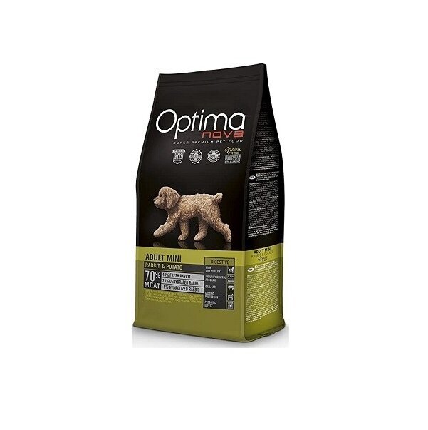 OPTIMA nova Dog Adult Mini Digestive Grain Free Trušu un kartupeļu sausā barība mazu šķirņu pieaugušiem suņiem 8 kg цена и информация | Sausā barība suņiem | 220.lv