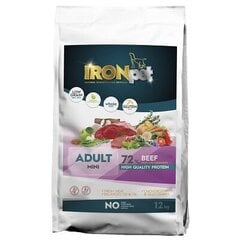 IRONpet Beef Mini Adult 12kg cena un informācija | Sausā barība suņiem | 220.lv