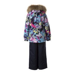 Huppa зимний комплект для девочек MARVEL, темно-синий с узором цена и информация | Зимняя одежда для детей | 220.lv
