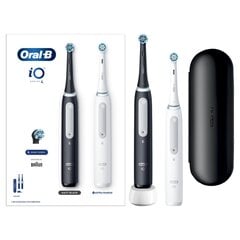 Oral-B iO4 Series Duo Pack Matt Black/Quite White cena un informācija | Elektriskās zobu birstes | 220.lv