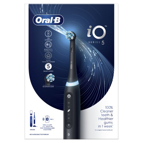 Oral-B iO5 Series Matt Black cena un informācija | Elektriskās zobu birstes | 220.lv