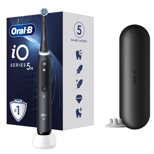 Oral-B iO5 Series Matt Black cena un informācija | Elektriskās zobu birstes | 220.lv