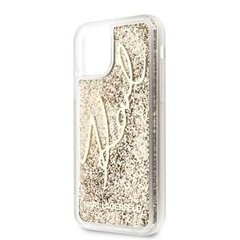 Guess Glitter Signature Cover priekš Apple iPhone 11 Pro Max, zelta cena un informācija | Telefonu vāciņi, maciņi | 220.lv