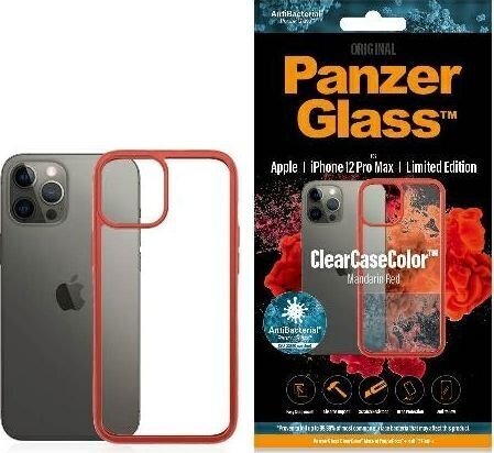 PanzerGlass ClearCase, priekš iPhone 12 Pro Max, sarkans цена и информация | Telefonu vāciņi, maciņi | 220.lv