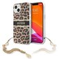 Guess GUHCP13SKBSLEO, piemērots iPhone 13 mini, brūns цена и информация | Telefonu vāciņi, maciņi | 220.lv