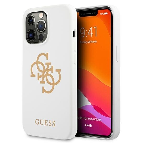 Guess GUHCP13LLS4GGWH priekš Apple iPhone 13 Pro/13 6.1 ", balts cena un informācija | Telefonu vāciņi, maciņi | 220.lv