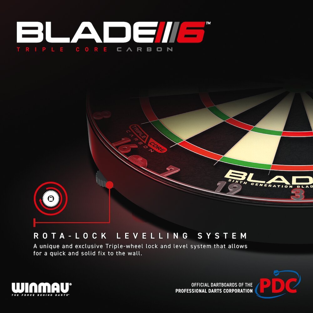 Šautriņu mērķis Winmau Blade 6 Triple Core PDC цена и информация | Šautriņmešana, dārts | 220.lv