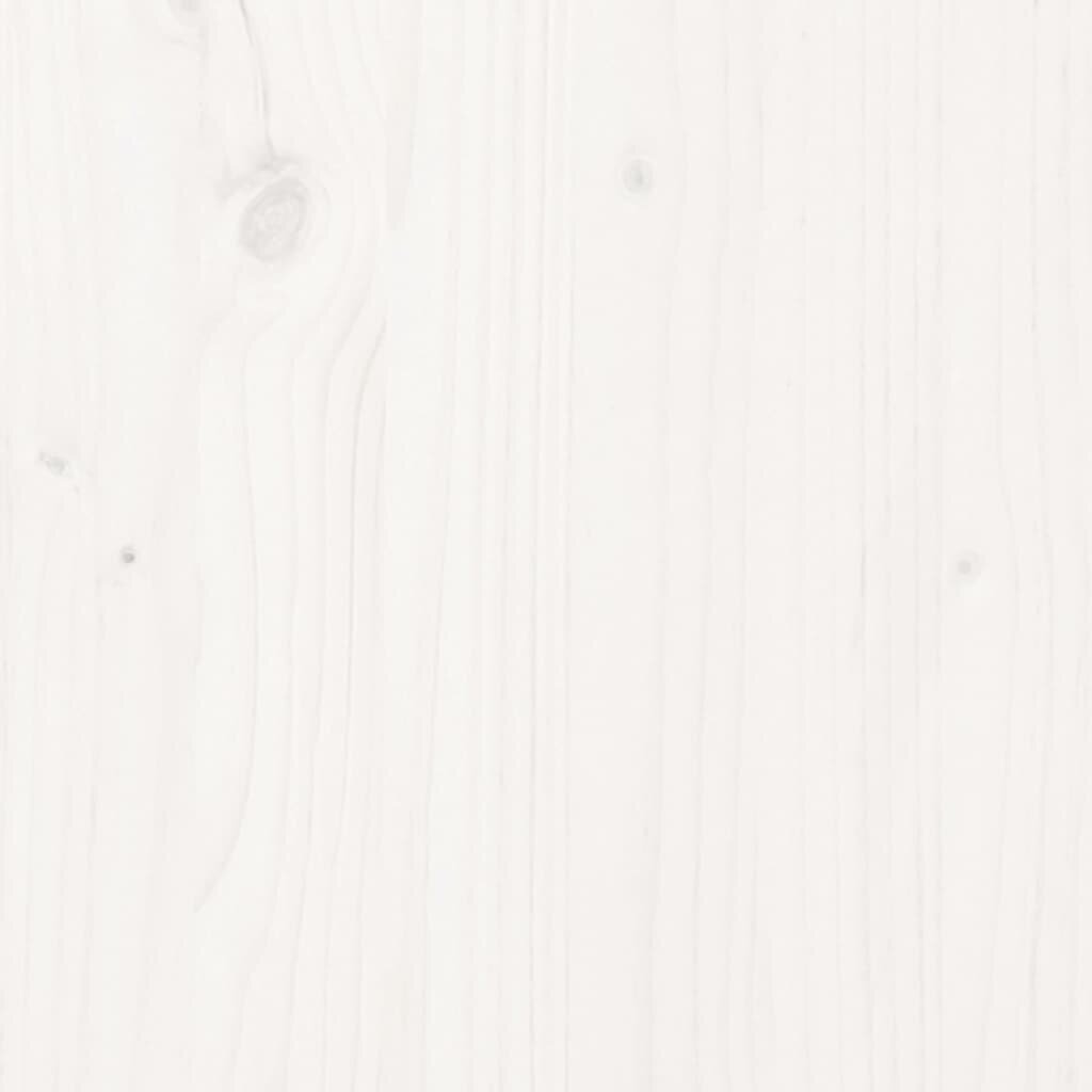 Gultas rāmis, balts, 160x200 cm, masīvkoks cena un informācija | Gultas | 220.lv