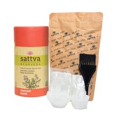 Tumši sarkana augu matu krāsa Mahogany, Sattva Ayurveda, 150 g cena un informācija | Matu krāsas | 220.lv