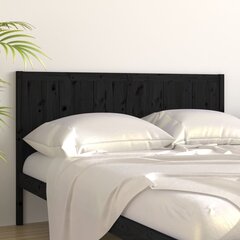 Изголовье кровати, 125,5x4x100 см, чёрное цена и информация | Кровати | 220.lv