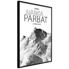 Plakāts Peaks of the World: Nanga Parbat, melns rāmis cena un informācija | Gleznas | 220.lv