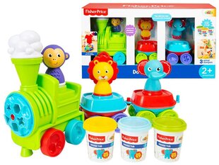 Fisher Price vilciens + mīkla 3 krāsas цена и информация | Развивающие игрушки | 220.lv