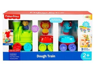 Fisher Price vilciens + mīkla 3 krāsas cena un informācija | Attīstošās rotaļlietas | 220.lv