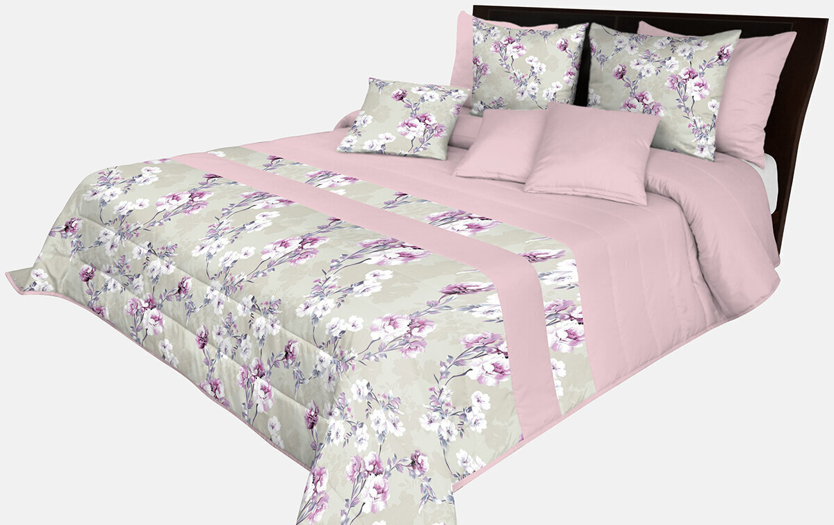 Stepēts gultas pārklājs Mariall NMP-069, rozā cena un informācija | Gultas pārklāji, pledi | 220.lv